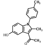 CAS 登录号：5165-56-0， 1-[5-羟基-2-甲基-1-(4-甲基苯基)-1H-吲哚-3-基]乙酮