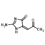 CAS 登录号：517870-39-2， (5E)-2-氨基-5-(2-氧代亚丙基)-1,5-二氢-4H-咪唑-4-酮
