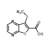 CAS 登录号：521948-60-7， 7-(甲硫基)噻吩并[2,3-b]吡嗪-6-羧酸