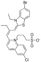 CAS 登录号：52450-03-0， 2-[2-[(5-溴-3-乙基-3H-苯并噻唑-2-亚基)甲基]丁-1-烯基]-6-氯-1-(3-磺酸基丙基)喹啉鎓