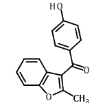 CAS 登录号：52490-47-8， (4-羟基苯基)(2-甲基-1-苯并呋喃-3-基)甲酮
