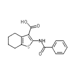 CAS 登录号：52535-73-6， 2-(苯甲酰基氨基)-4,5,6,7-四氢-1-苯并噻吩-3-羧酸