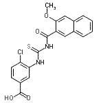 CAS 登录号：530150-52-8， 4-氯-3-{[(3-甲氧基-2-萘甲酰)硫代氨基甲酰]氨基}苯甲酸