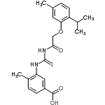 CAS#: 531542-34-4， 3-({[(2-Isopropyl-5-Methylphenoxy)Acetyl]Carbamothioyl}Amino)-4-Methylbenzoic Acid