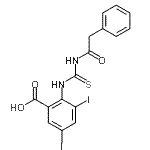 CAS 登录号：532978-86-2， 3,5-二碘-2-{[(苯基乙酰基)硫代氨基甲酰]氨基}苯甲酸
