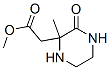 structure of CAS# 534603-48-0, 2-Methyl-3-Oxo-2-Piperazineacetic acid Methyl ester;2-Piperazineaceticacid,2-Methyl-3-Oxo-,Methylester(9CI);METHYL (2-METHYL-3-OXOPIPERAZIN-2-YL)ACETATE
