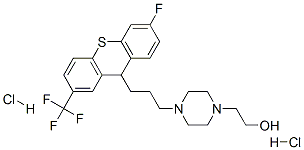 CAS 登录号：53542-42-0， 4-[3-[6-氟-2-(三氟甲基)-9H-噻吨-9-基]丙基]哌嗪-1-乙醇二盐酸盐