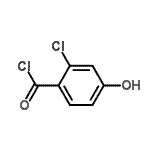 结构式 CAS# 535962-35-7, 2-氯-4-羟基苯甲酰氯