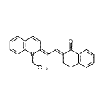 CAS 登录号：53704-22-6， (2E)-2-[(2E)-2-(1-乙基-2(1H)-喹啉基亚基)亚乙基]-3,4-二氢-1(2H)-萘酮