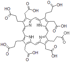 CAS 登录号：53790-14-0， 3,3',3'',3'''-[3,8,13,17-四(羧甲基)-5,10,15,20,22,24-六氢卟啉-2,7,12,18-四基]四丙酸