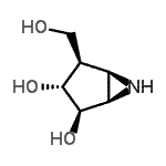 CAS 登录号：540776-09-8， (1R,2R,3R,4R,5R)-4-(羟基甲基)-6-氮杂双环[3.1.0]己烷-2,3-二醇