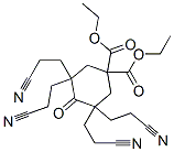 CAS 登录号：5408-02-6， 3,3,5,5-四(2-氰基乙基)-4-氧代-环己烷-1,1-二羧酸二乙酯