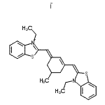 CAS 登录号：54118-16-0， 3-乙基-2-[(E)-{3-[(E)-(3-乙基-1,3-苯并噻唑-2(3H)-亚基)甲基]-5-甲基-2-环己烯-1-亚基}甲基]-1,3-苯并噻唑-3-鎓碘化物