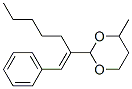CAS 登录号:5436-76-0, 4-甲基-2-(1-苯基庚-1-烯-2-基)-1,3-二恶烷