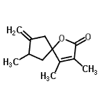 CAS 登录号：543720-08-7， 3,4,7-三甲基-8-亚甲基-1-氧杂螺[4.4]壬-3-烯-2-酮