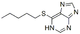 结构式 CAS# 5443-89-0, 6-(戊基硫代)-1H-嘌呤