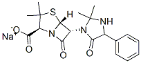 CAS 登录号：54450-67-8， [2S-[2alpha,5alpha,6beta(S*)]]-6-(2,2-二甲基-5-氧代-4-苯基咪唑烷-1-基)-3,3-二甲基-7-氧代-4-硫杂-1-氮杂双环[3.2.0]庚烷-2-羧酸钠