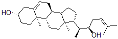 CAS 登录号：54604-98-7， (3S,8S,9S,10R,13S,17R)-17-[(2S,3R)-3-羟基-6-甲基庚-5-烯-2-基]-10,13-二甲基-2,3,4,7,8,9,11,12,14,15,16,17-十二氢-1H-环戊二烯并[a]菲-3-醇