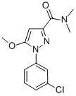 CAS 登录号：54708-51-9， 1-(3-氯苯基)-5-甲氧基-N,N-二甲基-1H-吡唑-3-甲酰胺
