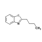 结构式 CAS# 54798-95-7, 2-丁基-1,3-苯并噻唑