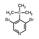 CAS 登录号：550358-62-8， (3,5-二溴-4-吡啶基)-三甲基-硅烷