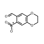 CAS 登录号：55149-81-0， 7-硝基-2,3-二氢-1,4-苯并二氧杂环己烷-6-甲醛