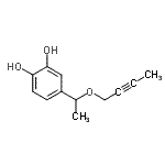 CAS 登录号：551941-21-0， 4-[1-(2-丁炔-1-基氧基)乙基]-1,2-苯二酚