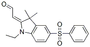 CAS 登录号：55203-66-2， [1-乙基-1,3-二氢-3,3-二甲基-5-(苯基磺酰基)-2H-吲哚-2-亚基]乙醛