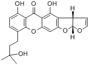 CAS 登录号:55256-57-0, (3aS-顺式)-3a,12a-二氢-4,6-二羟基-9-(3-羟基-3-甲基丁基)-5H-呋喃并(3',2':4,5)呋喃并(3,2-b)氧杂蒽-5-酮