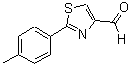 结构式 CAS# 55327-29-2, 2-(4-甲基苯基)-1,3-噻唑-4-甲醛