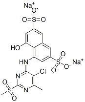 CAS 登录号：55329-60-7， 4-[[5-氯-6-甲基-2-(甲基磺酰基)-4-嘧啶基]氨基]-5-羟基萘-2,7-二磺酸二钠