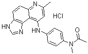 CAS 登录号：55435-65-9， N-甲基-N-[4-[(7-甲基-1H-咪唑并[4,5-f]喹啉-9-基)氨基]苯基]-乙酰胺盐酸盐