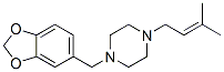 CAS 登录号：55436-39-0， 1-(3-甲基-2-丁烯基)-4-(3,4-亚甲二氧基苄基)哌嗪