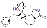 CAS 登录号：55784-80-0， (8R)-19-氧代-6beta,19:8,17:15,16-三环氧赖百当-13(16),14-二烯-9-醇