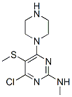 CAS 登录号:55921-71-6, 4-氯-2-甲基氨基-5-甲硫基-6-哌嗪基嘧啶