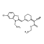 CAS 登录号：55952-71-1， 乙基(2Z)-{3-[(Z)-(5-氯-3-乙基-1,3-苯并噻唑-2(3H)-亚基)甲基]-2-环己烯-1-亚基}(氰基)乙酸酯