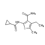 CAS#: 560105-09-1， 2-[(Cyclopropylcarbonyl)Amino]-4-Ethyl-5-Methyl-3-Thiophenecarboxamide