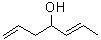 结构式 CAS# 5638-26-6, (5E)-1,5-庚二烯-4-醇