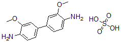 CAS 登录号：56436-30-7， 3,3'-二甲氧基-(1,1'-联苯)-4,4'-二胺硫酸盐