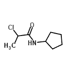 结构式 CAS# 565180-19-0, 2-氯-N-环戊基丙酰胺