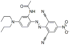 CAS 登录号：56532-53-7， N-[2-[(2,6-二氰基-4-硝基苯基)偶氮]-5-(二丙基氨基)苯基]-乙酰胺