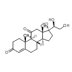 CAS 登录号:566-38-1, (20S)-17,20,21-三羟基孕甾-4-烯-3,11-二酮