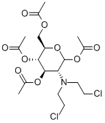CAS 登录号:56879-48-2, 2-脱氧-2-(二-2-氯乙基)氨基-1,3,4,6-四乙酰氧基-D-吡喃葡萄糖