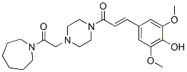 CAS#: 57061-77-5， 1-[4-[2-(Hexahydro-1H-Azepin-1-Yl)-2-Oxoethyl]Piperazin-1-Yl]-3-(4-Hydroxy-3,5-Dimethoxyphenyl)-2-Propen-1-One