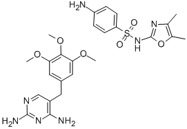 CAS 登录号:57197-43-0, 磺胺恶唑与甲氧苄啶混合物