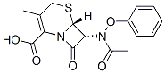 CAS 登录号：57320-90-8， (6R-反式)-7-(乙酰苯氧基氨基)-3-甲基-8-氧代-5-硫杂-1-氮杂双环[4.2.0]辛-2-烯-2-羧酸
