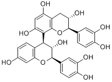 CAS 登录号：57526-59-7， (2R,2'R,3S,3'S,4S)-2,2'-二(3,4-二羟基苯基)-3,3',4,4'-四氢-[4,8'-联-2H-1-苯并吡喃]-3,3',5',7,7'-五醇