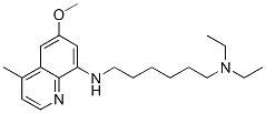 CAS 登录号:57695-04-2, N,N-二乙基-N'-(6-甲氧基-4-甲基-喹啉-8-基)-己烷-1,6-二胺二盐酸盐