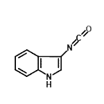 结构式 CAS# 57778-78-6, 3-异氰酸-1H-吲哚