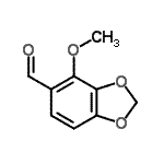 CAS 登录号：5779-99-7， 4-甲氧基-1,3-苯并二氧戊环-5-甲醛